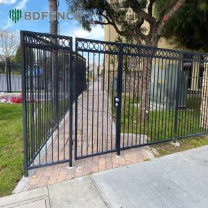 Fire Escape Black Tubular Metal Fence Emergency Access