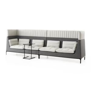 Commercial Booth Seating / Waiting Room Sofa Bench With High Density Foam