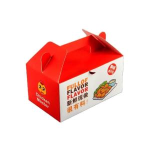 Embossing Paperboard Fried Chicken Containers Packaging Boxes Custom