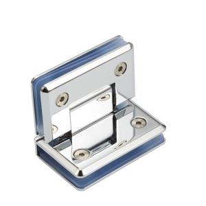 Chrome Finish Glass Hinges and Clamps for Heavy Duty Frameless Bathroom