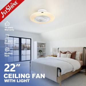 Modern Design 22-inch LED Ceiling Fan with Starry Lampshade and Dimmable Light