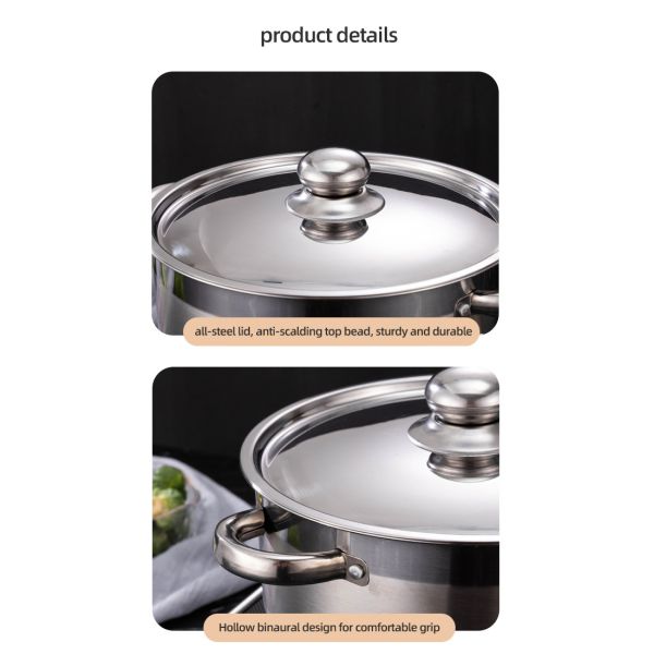 Hot Selling Kitchen Cooking Pot Set Stainless Steel Soup & Stock Pots Cookware Cooking Soup Pot Set