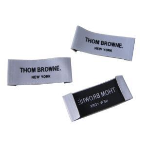 Recyclable Clothing Woven Labels White Black Satin Surface Crochet