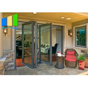 Europe Standard Aluminium Exterior Patio Accordion Bifold Glass Door For Outdoor