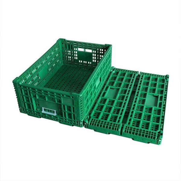 Buy Green Collapsible Fruit Plastic Crates Portable For Home Shopping at wholesale prices