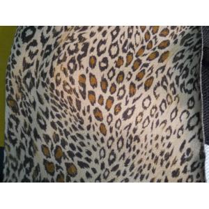 Quality Leopard print coat wool fabric woolen fabric camel for sale