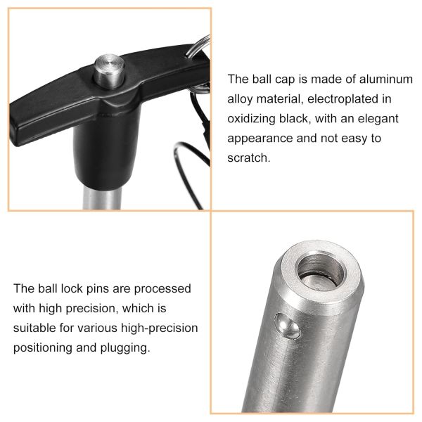 Stainless Steel Quick Release Pin with T Handle and Lanyard