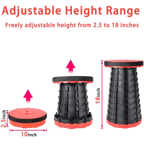Camping Outdoor Travel Portable Lightweight Plastic Folding Stool for Park and Garden