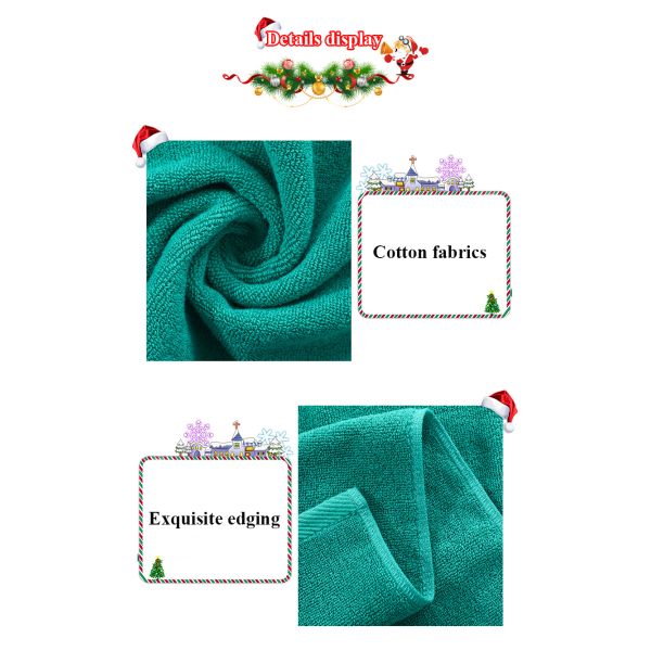 Christmas Gift Box 100% Cotton Towel Set with Knitted Design and Custom Embroidery