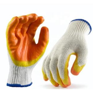 Poly Cotton Seamless Knitted Latex Palm Coated Gloves