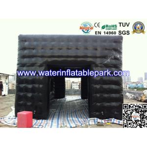 Black PVC Advertising Inflatable Cube Tent / Inflatable Party Tent Rental