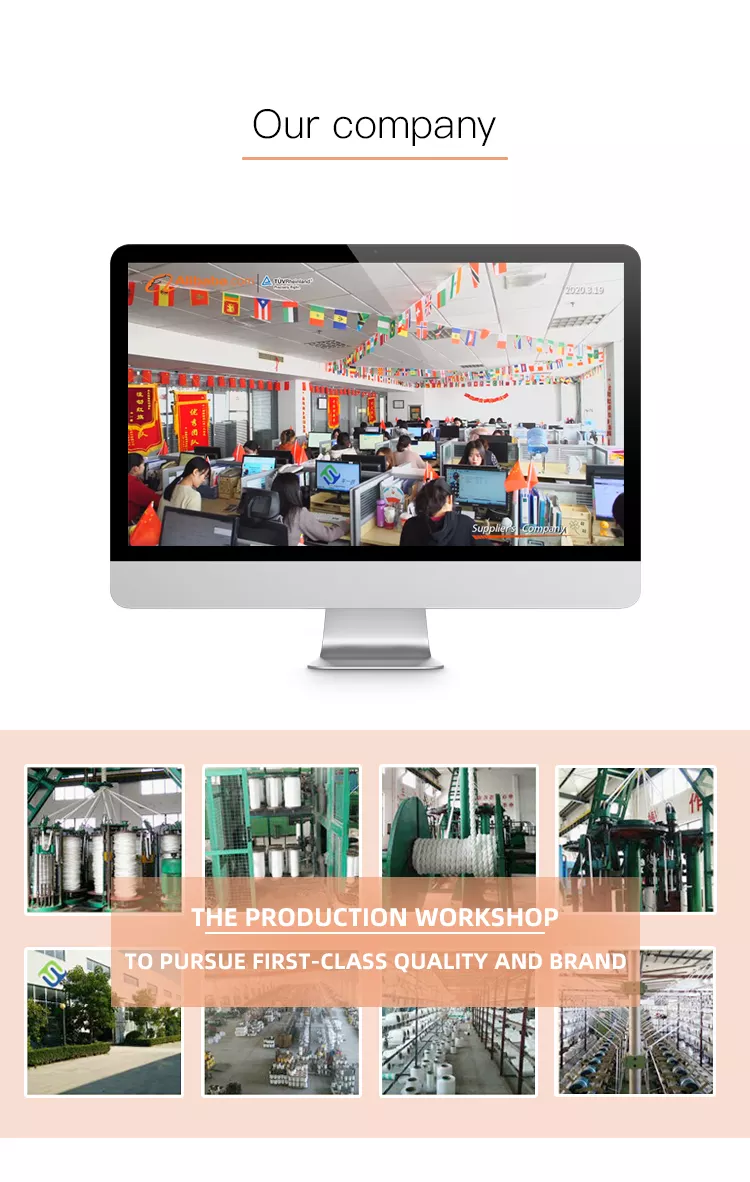 Yellow Marine 12 Strand Mooring Rope Braided Uhmwpe ABS Approved