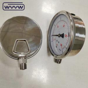 China High Accuracy Liquid Filled Vacuum Gauge Stainless Steel Bourton Tube ±1.6% Of Full Scale on sale