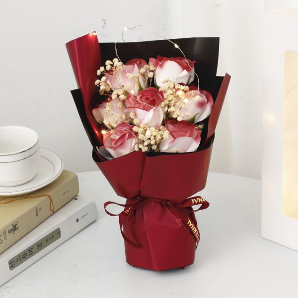 Valentine's Day 520 Starry Sky Dried Flowers Rose Bundle for Boyfriend and Wife Holiday Gift Romantic Companion Gift