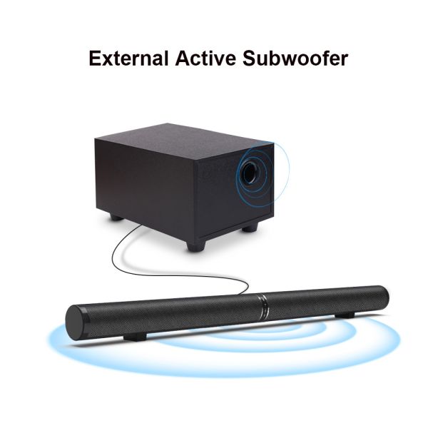 2.1 Channels Wireless Bluetooth Soundbar , TV Speaker Soundbar With Subwwoofer