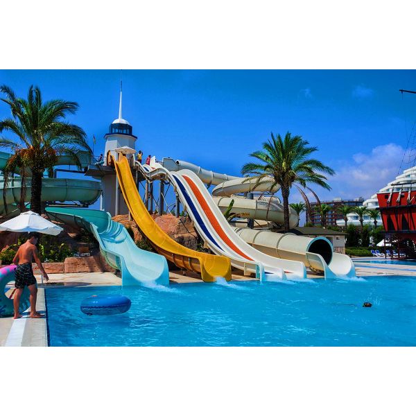 Kids Water Game Park Playground Swimming Pool Play Area With Water Slide Set Design