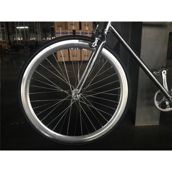 NO Foldable 700C Chrome Color Single Speed Adult Racing Fixie Bike from OEM Taiwan Parts