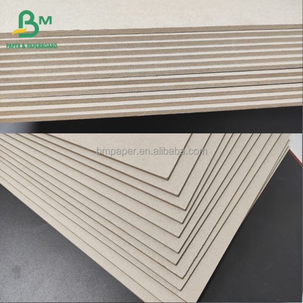 Recycled Grey Solid Paper Board 1.5mm 940gsm 700 X 1000mm For Book Cover