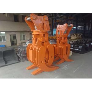 Clamshell Design Excavator Rotating Grapple Orange Peel For Timber Wood Grabbing