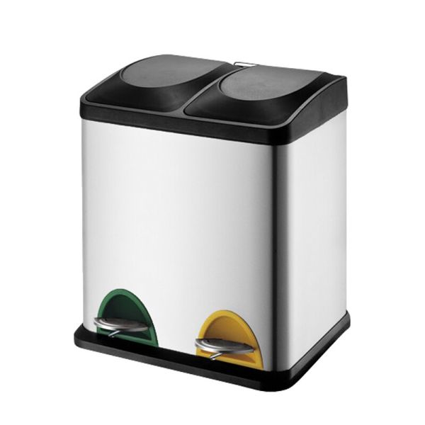 Commercial Stainless Steel Iron Separating Industrial Hotel Street Trash Bin Outdoor with Pedal