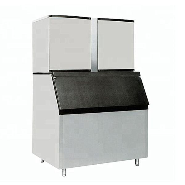 Buy Commercial 800kg/day Ice Maker Machine, Stainless Steel Ice Making Ice Storage Cube Ice Machine at wholesale prices