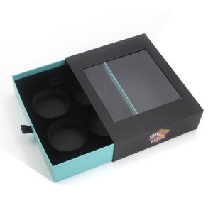 Custom High End Drawer Slide Sleeve Packaging Paper Box With Window