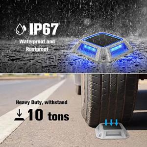 Square Bright Solar Powered Dock Light 1.2V Outdoor Marine Deck Driveway 1200MAH