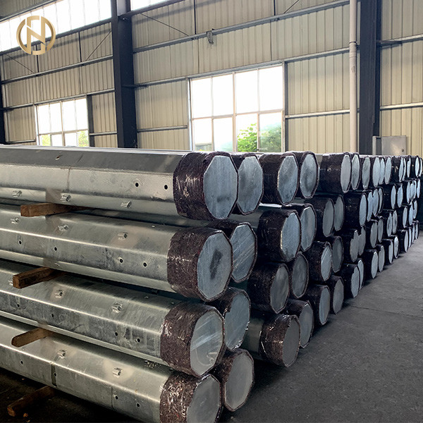 Buy Hot Dip Galvanized Steel Utility Pole 35FT 40FT 10.5m 12m For Power Distribution at wholesale prices