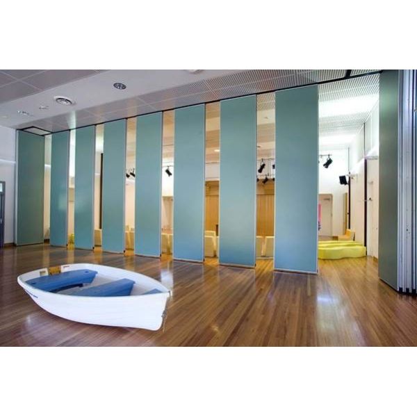 Melamine Surface Collapsible Sliding Partition Walls For Hotel / Teaching Center