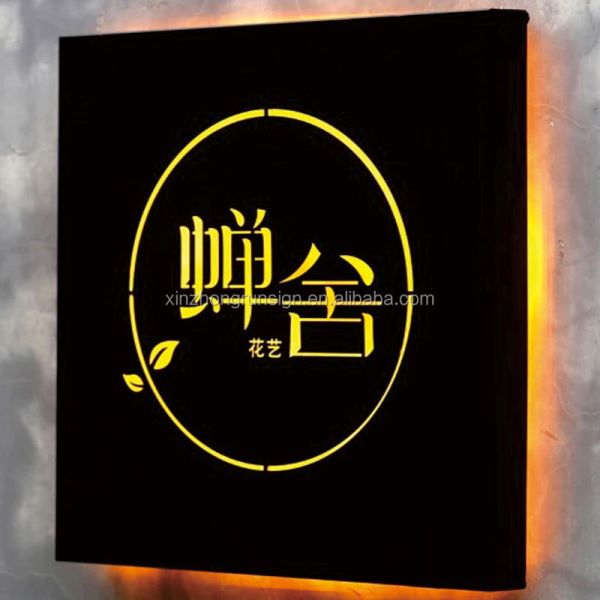 Custom Wall Side Hanging Board Mounted Signboard 3d Letter Light Box