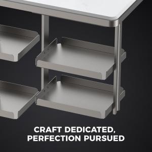 150L Home Smart Embedded Adjustable Ice Table Bottom-Freezer Double Door Fridge