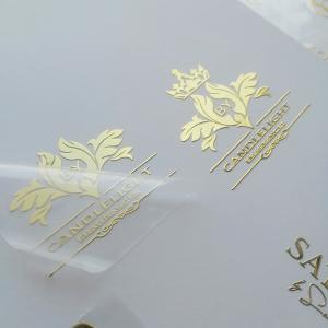 Custom Logo Transparent Metal Transfer Sticker Clear Waterproof
