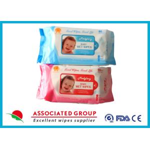 Disposable No Fragrance Baby Wet Wipes 80pcs Flowpack With Lid Small Dot