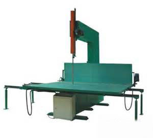 Matress Sponge Vertical Cutting Machine With Linear Guide Positioning Handwheel