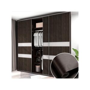 Self Adhesive Renovation Kitchen Cabinet Waterproof Wood Grain Wallpaper Wall