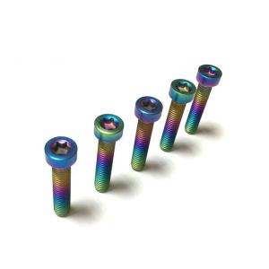 M8 X 12 GR5 Rainbow Color Titanium Allen Screw With Nylon Patch