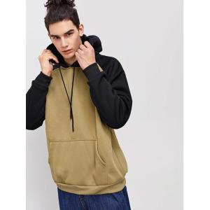 Winter Wholesale Men Cut And Sew Hooded Sweatshirt