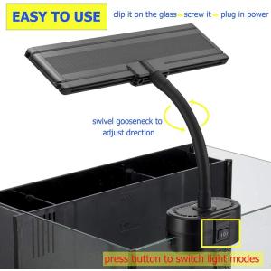 Blue White Gooseneck Clamp RGB Aquarium Light