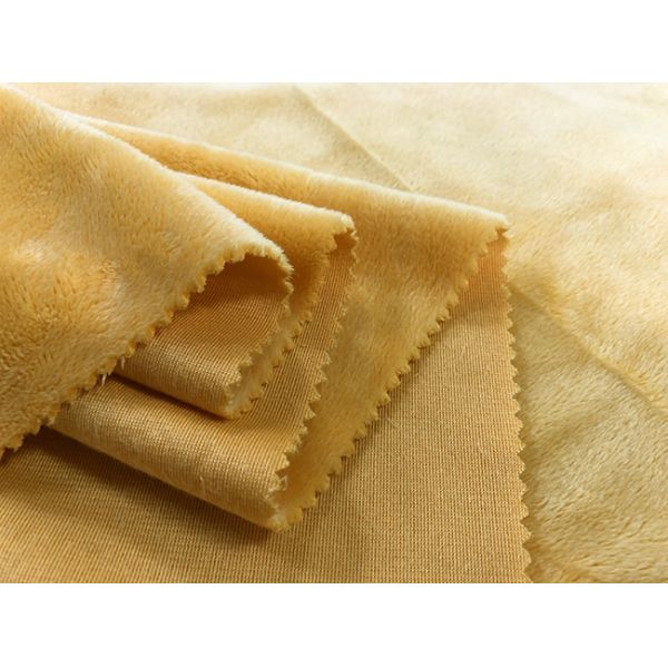 230GSM Soft 100% Polyester Plush Fabric for Toys Accessories Jasmine Yellow