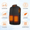 USB Rechargeable Electrical Heating vest Jacket Winter Men jacket Sleeveless