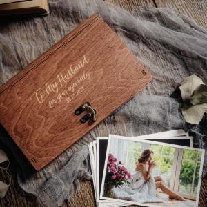 China Wooden  Photo Album Box   Wedding Picture Box for Wedding/Photography/Company Promotion Gift on sale