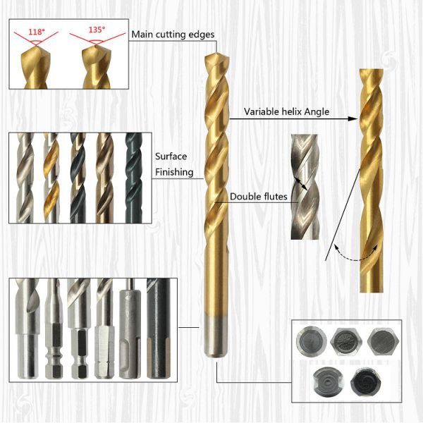 OEM Dia 20mm Straight Shank Taper DIN340 HSS Drill Bits