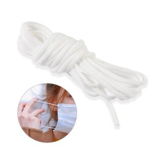 Black White Ear Loop For KN95 Flat Cord Disposable Rope Eco friendly Nylon