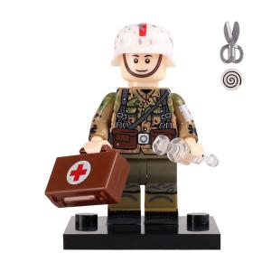WW2 military action German medical soldier mini figure building block legoinglys