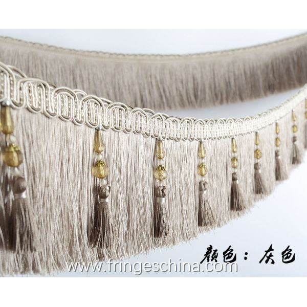 Handmade fashionable chain beads lace tassels fringes for curtain/sofa/pillow/stage decoration