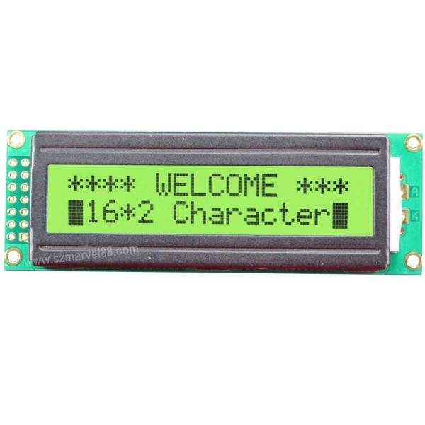 M1602H-Y5,16x2 Character Dot-matrix LCM, 1602LCM,STN(Y-G), transflective