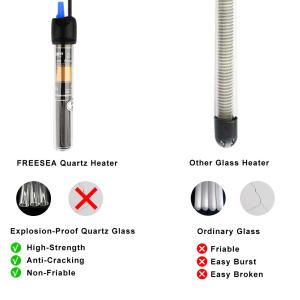 Black Long Circular Tube 300 Watt Fish Tank Aquarium Heater