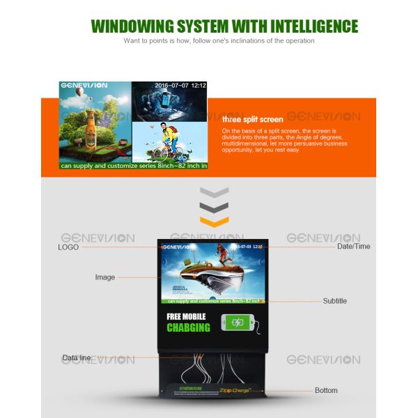 HD LCD Advertising Screen Wall Mounted Digital Signage 21.5" For Advertising