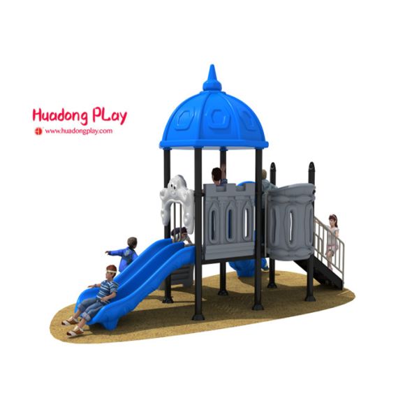 Castle Outlook Outdoor Playground Slides 510*320*390cm Innovative Design