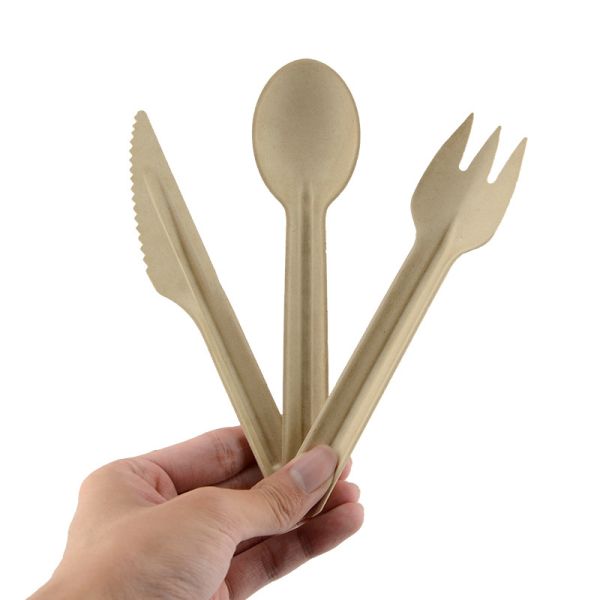 Buy Eco Friendly Bagasse Biodegradable Disposable Cutlery Sets For Baby at wholesale prices